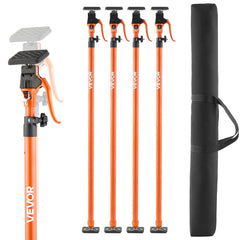 VEVOR Cabinet Jack Support Pole, 4-Pack, 49.2-114.6 Inch Steel Telescopic Quick Support Rod, Adjustable 3rd Hand System