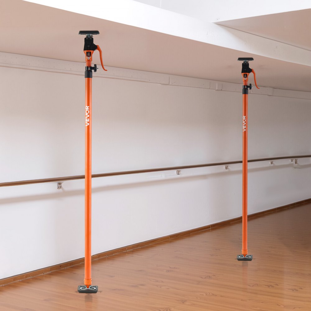 VEVOR Cabinet Jack Support Pole, 2-Pack, 49.2-114.6 Inch Steel Telescopic Quick Support Rod, Adjustable 3rd Hand System