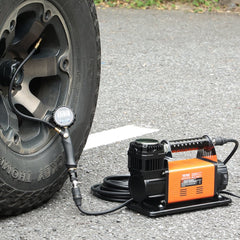VEVOR 12V Heavy Duty Air Compressor - with Digital Pressure Gauge Tire Inflator Kit, 7.06 CFM Portable Tire Inflator