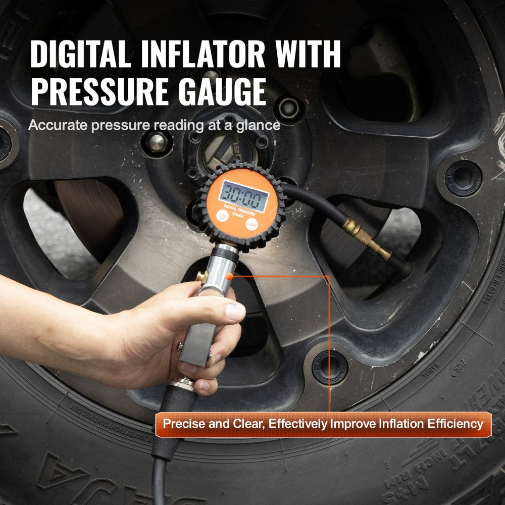 VEVOR 12V Heavy Duty Air Compressor with 6L Tank Kit, 6.35 CFM Portable Tire Inflator, 150PSI Offroad Air Compressor