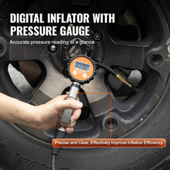 VEVOR 12V Heavy Duty Air Compressor with 6L Tank Kit, 6.35 CFM Portable Tire Inflator, 150PSI Offroad Air Compressor