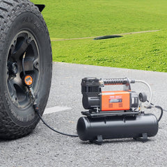 VEVOR 12V Heavy Duty Air Compressor with 6L Tank Kit, 6.35 CFM Portable Tire Inflator, 150PSI Offroad Air Compressor
