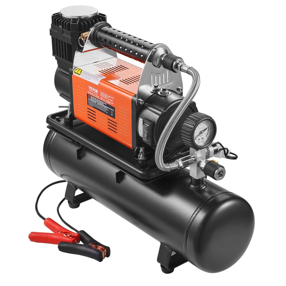 VEVOR 12V Heavy Duty Air Compressor with 6L Tank Kit, 6.35 CFM Portable Tire Inflator, 150PSI Offroad Air Compressor