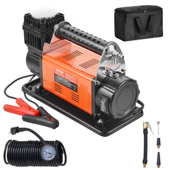 VEVOR 12V Portable Tire Inflator, 7.06CFM Heavy Duty Air Compressor, 150PSI Offroad Air Pump with Adapters for Car SUV