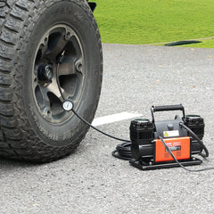 VEVOR 10.6 CFM Heavy Duty Air Compressor, 30s Fast Inflation | Dual-Cylinder Portable Tire Inflator, 12V 150PSI Offroad