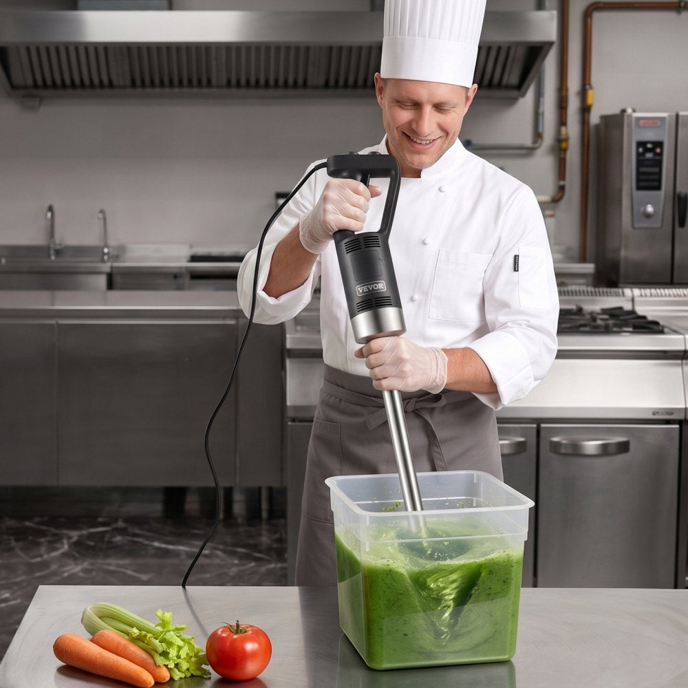 VEVOR Commercial Immersion Blender, 750W 20" Heavy Duty Hand Mixer, Variable Speed Kitchen Stick Mixer with 304