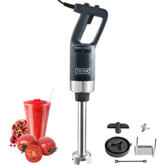VEVOR Commercial Immersion Blender, 750W 12" Heavy Duty Hand Mixer, Variable Speed Kitchen Stick Mixer with 304