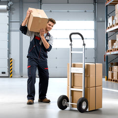 VEVOR Hand Truck, 500 lbs Load Capacity, Heavy-Duty Hand Truck Dolly with Non-Slip Wheels & Handle, Aluminum Alloy