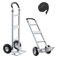 VEVOR Hand Truck, 500 lbs Load Capacity, Heavy-Duty Hand Truck Dolly with Non-Slip Wheels & Handle, Aluminum Alloy
