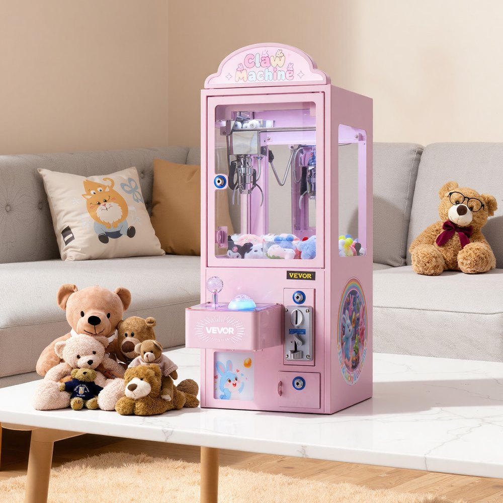 VEVOR Claw Crane Machine, Medium-Sized Arcade Game Machine with Light & Sound, Adjustable Steel Claws, Precise Toy