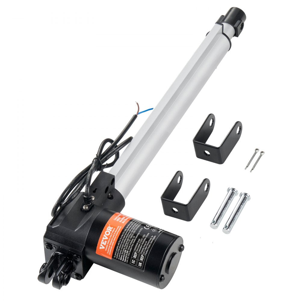 VEVOR Linear Actuator 12V, 12 Inch Heavy Duty 1320lbs/6000N Linear Actuator, 0.19"/s Linear Motion Actuator with