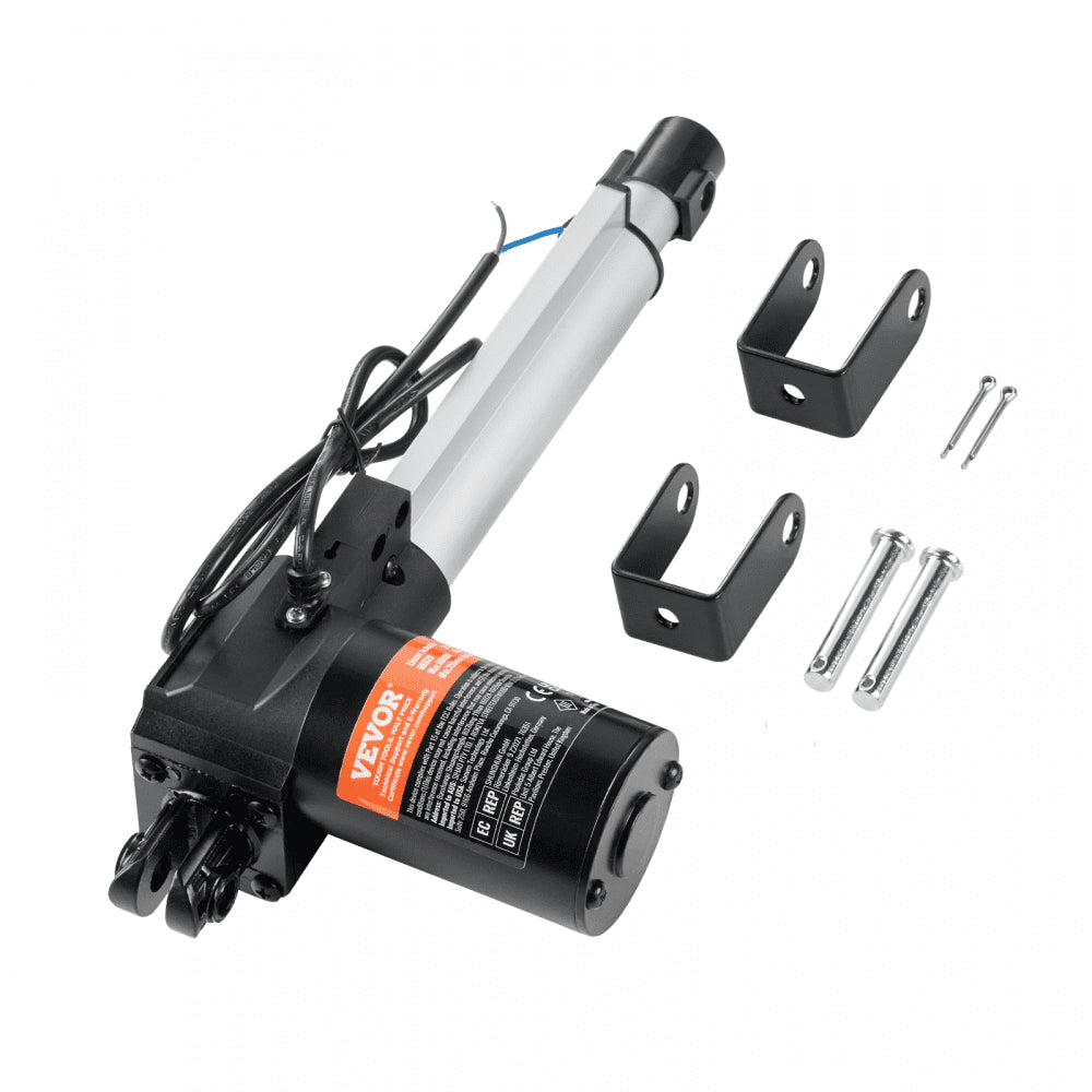 VEVOR Linear Actuator 12V, 6 Inch Heavy Duty 1320lbs/6000N Linear Actuator, 0.19"/s Linear Motion Actuator with