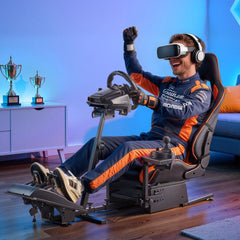 VEVOR Racing Wheel Stand, Heavy-Duty Simulator Cockpit Steering Wheel Stand, Fit Logitech G25, G27, G29, G920, G923