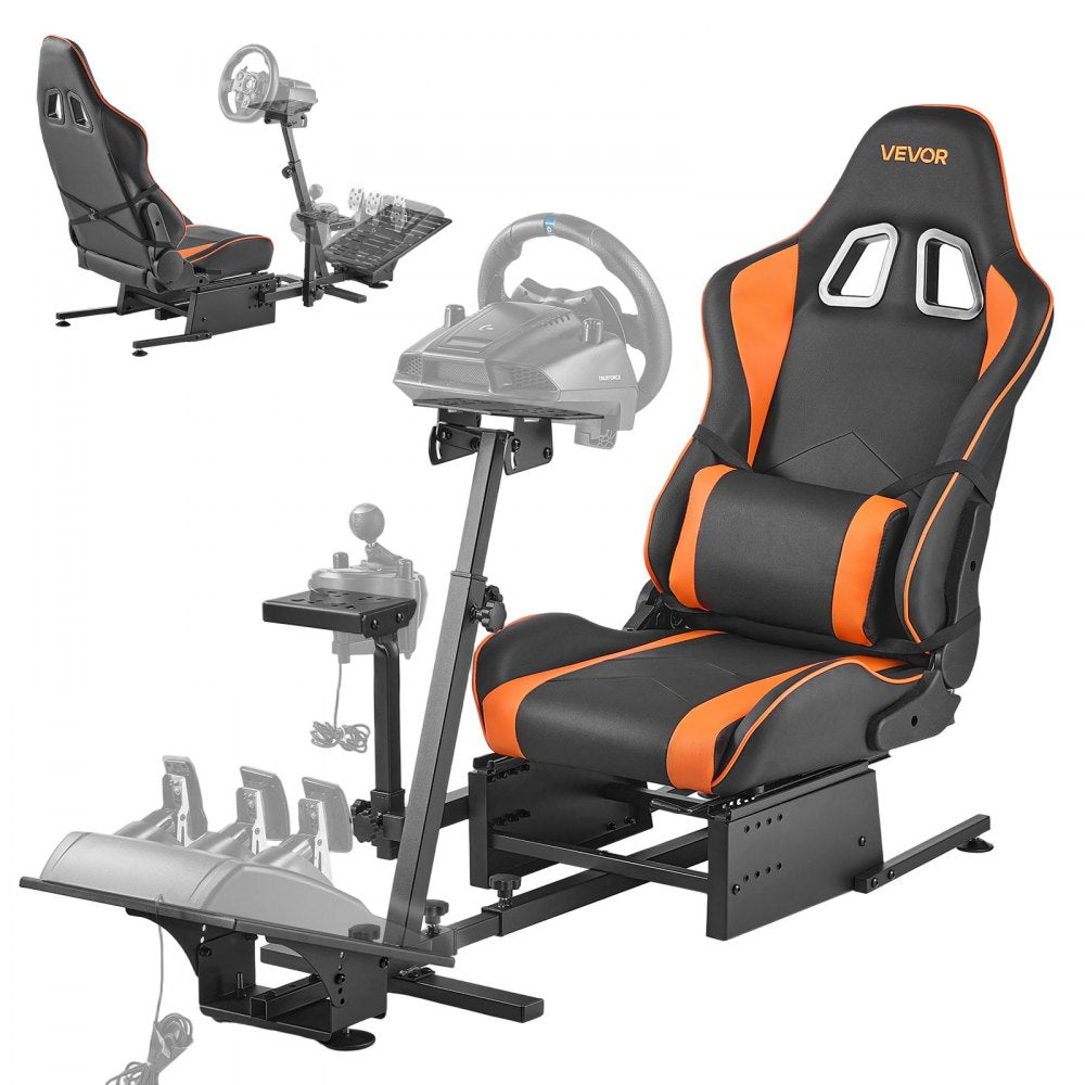 VEVOR Racing Wheel Stand, Heavy-Duty Simulator Cockpit Steering Wheel Stand, Fit Logitech G25, G27, G29, G920, G923