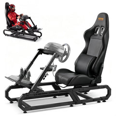 VEVOR Racing Wheel Stand For Logitech G923/G920/G29, Heavy Duty Steel Driving Simulator Cockpit-Thrustmaster T248P