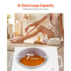 VEVOR Single Wax Warmer, 3000ML 300W Professional Wax Warmer for Hair Removal, 32 ℉- 248 ℉ Adjustable & Non-Stick