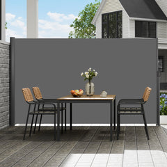 VEVOR Retractable Side Awning, 71''x 118'' Aluminum Outdoor Privacy Screen, 280g Polyester Water-proof Retractable