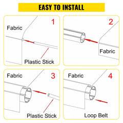 VEVOR RV Awning 15' Camper Awning Fabric, Trailer Awning Canopy Patio Camping Car Awning, Durable 15oz Vinyl Roller