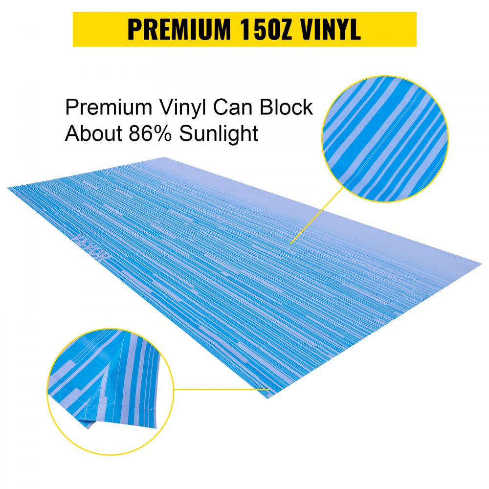 VEVOR RV Awning 16' Camper Awning Fabric, Trailer Awning Canopy Patio Camping Car Awning, Durable 15oz Vinyl Roller
