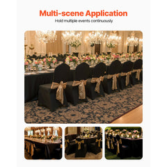 VEVOR Stretch Spandex Folding Chair Covers, Universal Fitted Arched Front Cover, Removable Washable Protective