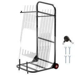 VEVOR Folding Chair Rack, 100 LBS Capacity, Heavy-duty Chair Cart for Hanging 10 Chairs, Multi-Function Metal Chair