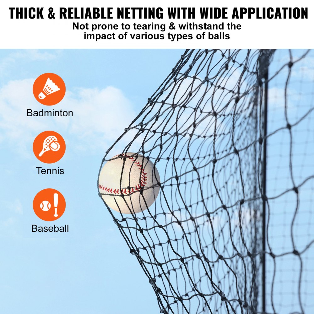 VEVOR Baseball Batting Netting, Professional Softball Baseball Batting Hitting Training Net, Practice Portable Pitching