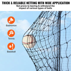 VEVOR Baseball Batting Netting, Professional Softball Baseball Batting Hitting Training Net, Practice Portable Pitching