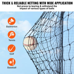 VEVOR Baseball Batting Netting, Professional Softball Baseball Batting Hitting Training Net, Practice Portable Pitching