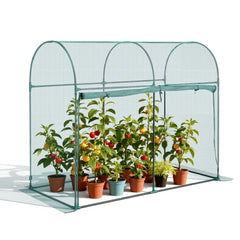 VEVOR Crop Cage, 5.9 x 2.98 x 4.9 ft Plant Protection Tent with Zippered Door, Wind-Resistant Tall Crop Cage, Easy to