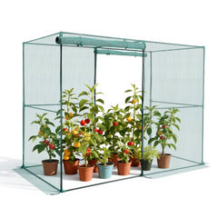 VEVOR Crop Cage, 7.8 x 3.9 x 5.9 ft Plant Protection Tent with Zippered Door, Wind-Resistant Tall Crop Cage, Easy to