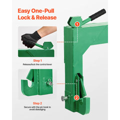 VEVOR 3-Point Quick Hitch, 4000 Lbs Lift Capacity, 3-Pt Trailer Hitch with 5 Level Adjustable Bolt, Adaptation to