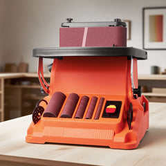 VEVOR Oscillating Belt and Spindle Sander, 2400RPM Benchtop Spindle Sander with 5/8" Stroke, 5 Sleeves (1/2" - 2") &