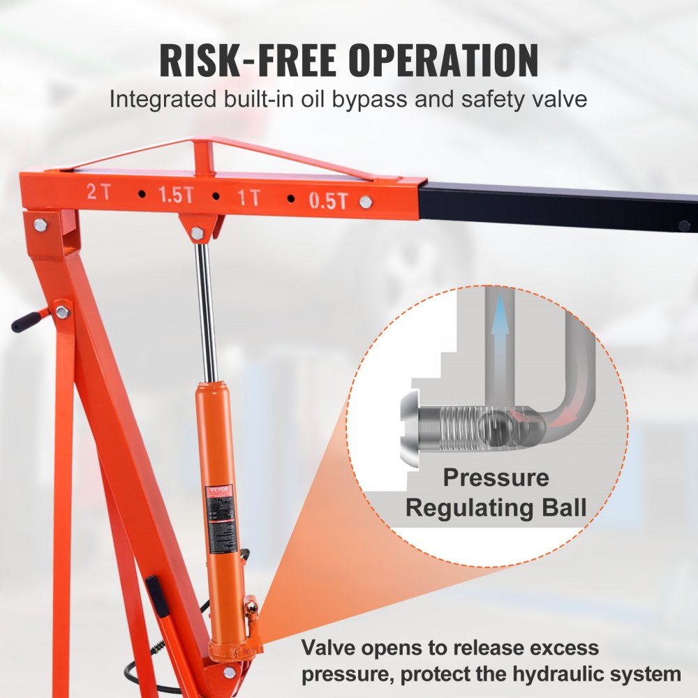 VEVOR Hydraulic Long Ram Jack, 8 Ton Engine Hoist Cylinder with Air Pump and Single Piston Pump, Hydraulic Ram Cylinder