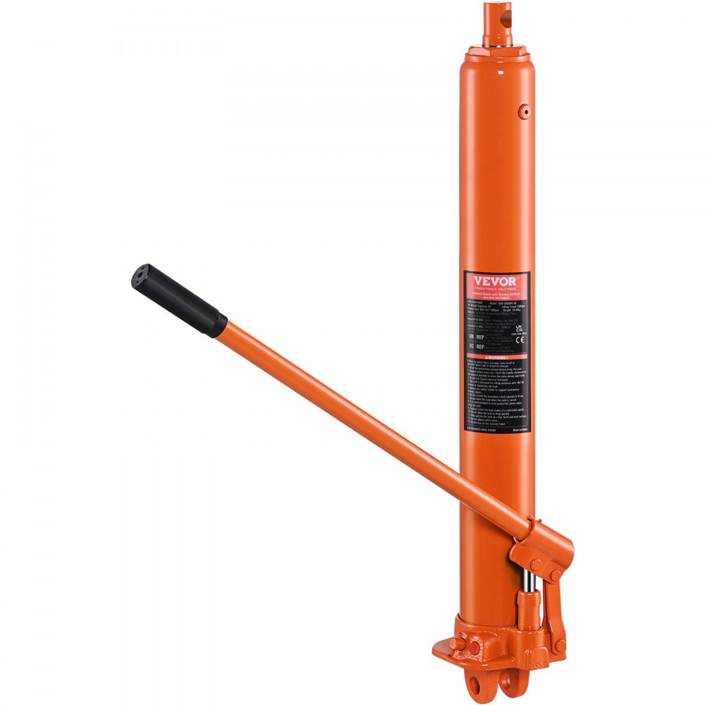 VEVOR Hydraulic Long Ram Jack, 8 Ton Engine Hoist Cylinder with Single Piston Pump And Clevis Base, Hydraulic Ram