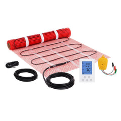 VEVOR Floor Heating Mat,10 Sq.ft. 14℉-113℉ Electric Radiant Floor Heated Warm System with Digital Floor Sensing