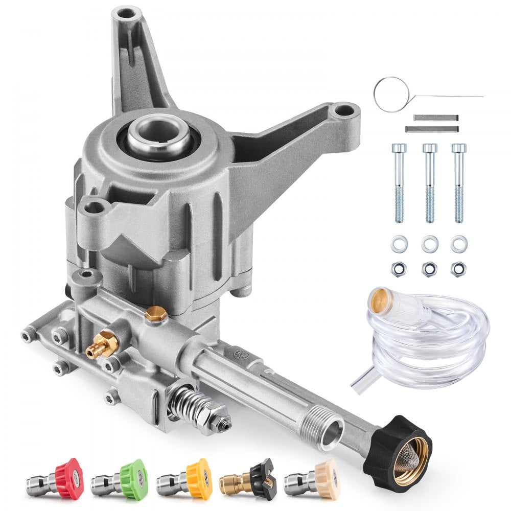 VEVOR Pressure Washer Pump, 7/8" Shaft Vertical, 3100 PSI, 2.5GPM, Replacement Power Washer Pumps Kit with 5 Nozzles