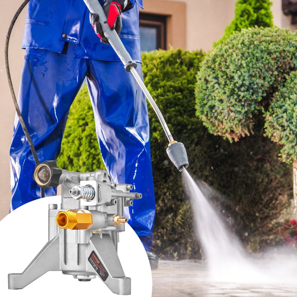 VEVOR Pressure Washer Pump, 7/8" Shaft Vertical, 3400 PSI, 2.5 GPM, Replacement Power Washer Pumps Kit, Parts Washer