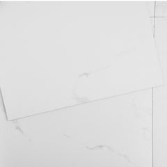 VEVOR Self Adhesive Vinyl Floor Tiles 12 x 12 inch, 50 Tiles 1.5mm Thick Peel & Stick, White Marble Texture DIY
