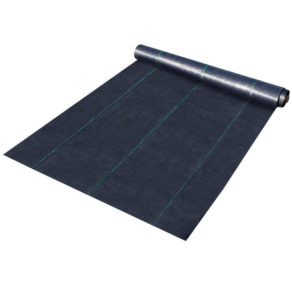 VEVOR Weed Barrier Landscape Fabric, 6 x 250 ft, 4.1 Oz Premium Woven Ground Cover, Heavy Duty PP Material & Easy