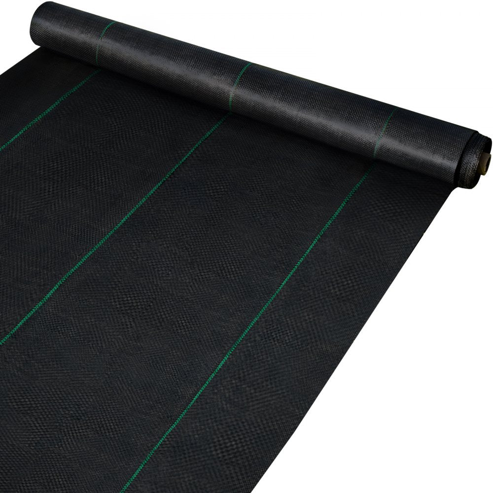 VEVOR 6.5FTx300FT Premium Weed Barrier Fabric Heavy Duty 3.2OZ, Woven Weed Control Fabric, High Permeability Good for