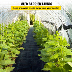 VEVOR Weed Control Fabric 6ft x 300ft - Geo Textile Fabric Heavy Duty - Woven Ground Cover for Commercial Greenhouse